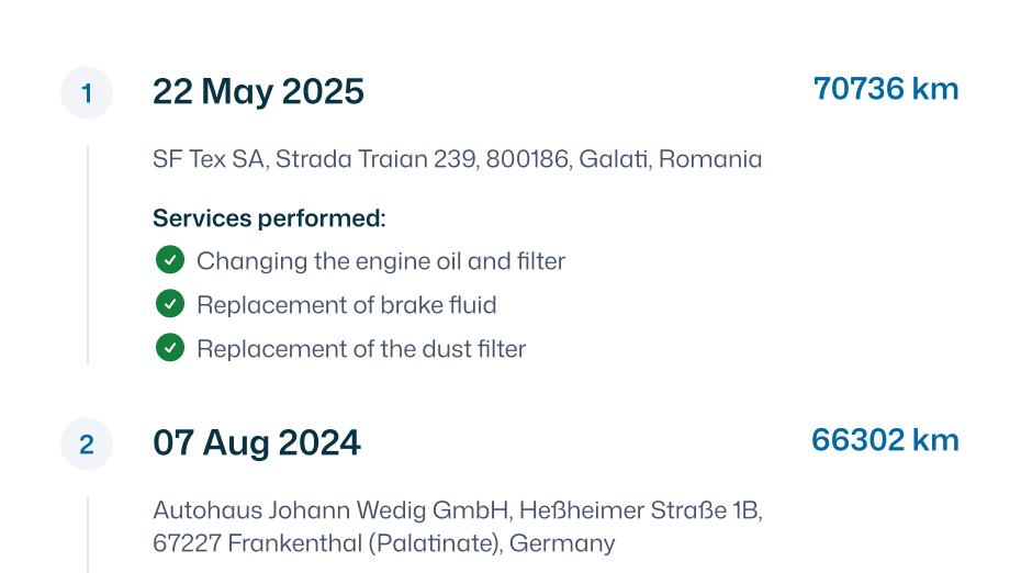 Maintenance History Maintenance History
